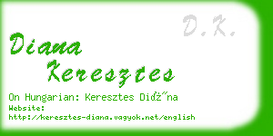 diana keresztes business card